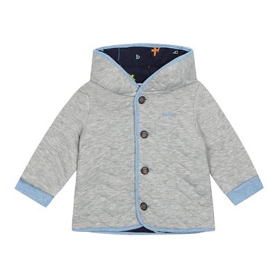 Baker by Ted Baker Baby boys' grey quilted animal ears hooded jacket